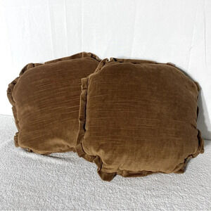 Vintage Brown  Corduroy Throw Pillows Accent Pillows